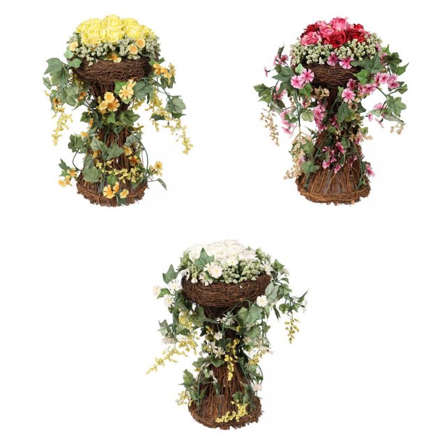 3 Uds de de Flores con de Mimbre Decoración Accesorios para fotografía Soledad arreglo de centros de mesa