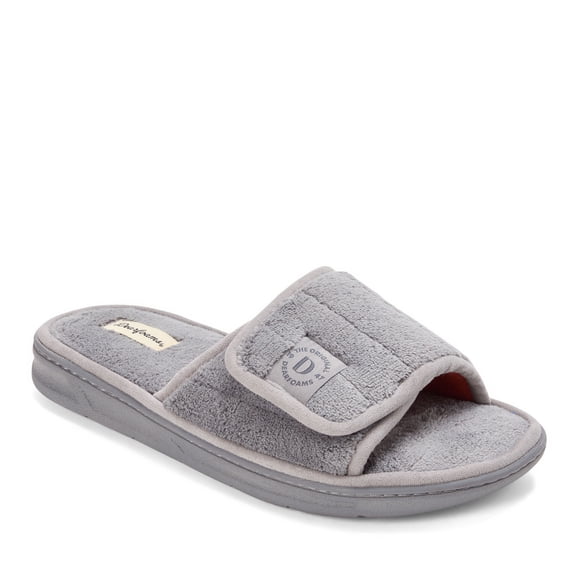 Dearfoams Men's Collin Terry Adjustable Shower Slide House Slipper