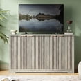 thumbnail image 3 of Fluted Sideboard Buffet Cabinet with Storage, Accent Modern Credenza with 4 Doors, Adjustable Shelves, Media Console Mid Century Storage Cabinet for Living Room Entryway, 3 of 7