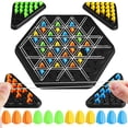 thumbnail image 1 of 1 juego de ajedrez triangular con cadena, juego de inteligencia, juego de mesa estratégico triangular, juego de ajedrez triangular multijugador para noche familiar, 1 of 8