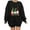 Black, variant on Womens Clothes 2026 ! asdoklhq Plus Size Christmas Clothing,Women's Spring Autumn Round Neck Long Sleeve Christmas Print Sweater Top