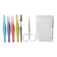 thumbnail image 5 of BESTYASH 1Set Compact Assorted Color Eyebrow Scissors and Tweezers Set Durable Non Slip Grip, 5 of 7