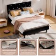 thumbnail image 3 of VERDALAY Estructura de cama de plataforma tamaño completo con cabecero tapizado en terciopelo/estructura de cama con botones de cristal y soporte de listones de madera. No necesita somier negro, 3 of 16