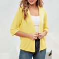 thumbnail image 2 of Women's Lightweight Cardigan Elegant Sun Knit Sweater Soft Loose Fit Casual Cover Up Outerwear Comfortable Stretchy Sleeve Tan Open Sweater XXL, 2 of 4
