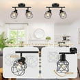 thumbnail image 5 of Industrial Track Lighting Kit 2 Light Modern Track Lighting Fixtures Flush Mount Ceiling Light Rotatable Light Head E26 Base Ceiling Spotlight for Kitchen Dining Room Hallway, 5 of 7