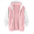 thumbnail image 3 of Cethrio Girls Fleece Jacket, Warm Lightweight Zip up Casual Girls Hooded Ourterwear Pink Size 9-10T, 3 of 4