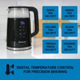 thumbnail image 3 of Kenmore 1.7L Electric Kettle Portable Electric Glass Kettle with Temperature Control Digital Display, Lid Glass Electric Kettle, Black, 3 of 7