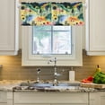 thumbnail image 2 of Yayeee Kitchen Valance Rod Pocket 54" x 18" Living Room Window Curtain, Art Field, 2 of 6