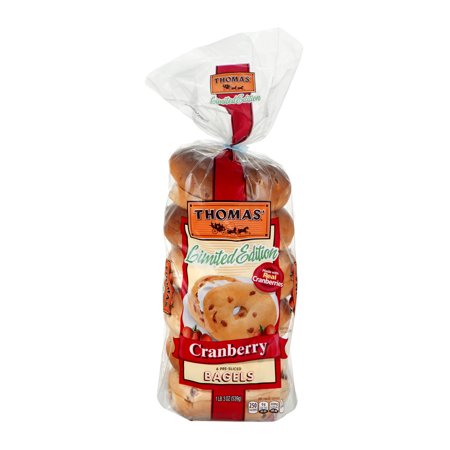 Thomas' Limited Edition Pre-Sliced Bagels Cranberry - 6 CT