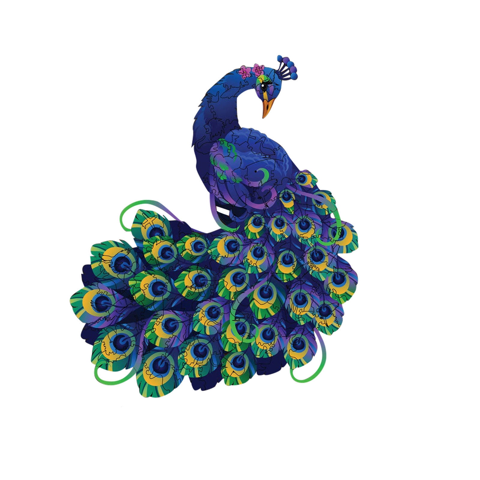 Blue Peacock Jigsaw Puzzles For Adult Kids Learning Education Toys 1000 pieces 
