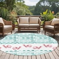 thumbnail image 4 of Round Rug 7Ft Washable Non-Slip, Green Plaid Farmhouse Circle Area Rugs for Living Room Bedroom, Watercolor Cute Country Pigs Checkered Indoor Floor Mats Carpet Runner for Home Decor Aesthetic, 4 of 8