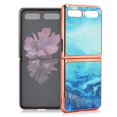 thumbnail image 2 of Funda de vidrio templado para teléfono móvil Funda protectora trasera Funda protectora para Galaxy Z Flip Azul, 2 of 5