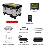 8KW Auxiliary Heater AC and 12/24V DC With High-Altitude Mode & Ventilation Mode Ultra Quiet Portable Heater ,Easy to Install