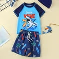 thumbnail image 2 of Curenmufel Baby Toddler Boys 3 Pieces Swimsuit Set Boys Swimwear Dinosaur Bathing Suit Rash Guards UPF 50+ 0-3 Years (Sky Blue,6-7 Years), 2 of 6