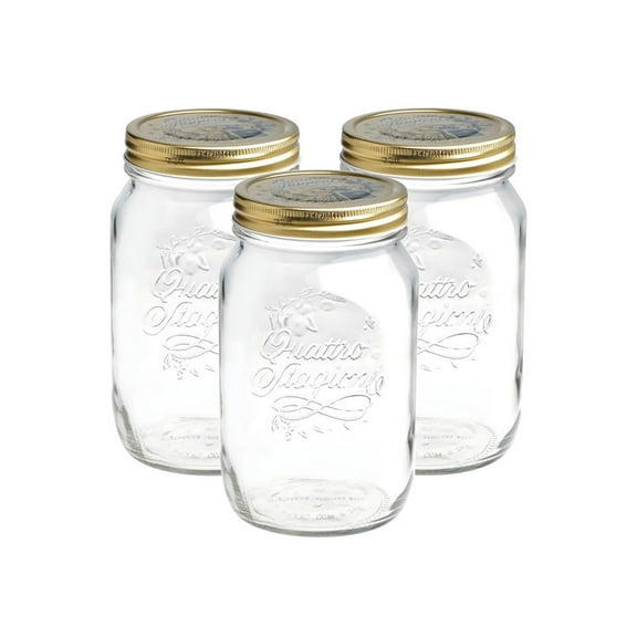 Bormioli Rocco Quattro Stagioni Canning Jars (Set of 3) | 33.75oz (1L)