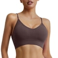 thumbnail image 6 of Arlun,Sports Bras for Women Full Coverage No Underwire Thin Bra Adjustable Spaghetti Strap Crop Tank Top Backless Bras Comfort Breathable Workout Yoga Daily Bra Coffee L, 6 of 6