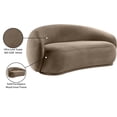 thumbnail image 6 of Meridian Furniture Emery Taupe Velvet Loveseat, 6 of 9