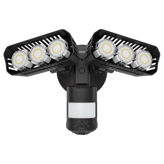 Luz de inundación exterior SANSI 38W 5000LM con sensor de movimiento IP65