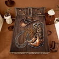 thumbnail image 5 of Erosebridal Bohemian Cowboy Boots Hat Full Size Sheets,Rustic Horseshoe Texas Stars Pattern Bed Sheets 4 Pieces, 5 of 6