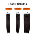 thumbnail image 4 of SHCKE 24" 3Pcs Clip in Hair Extensions Straight Hair Extensions Synthetic Fiber Clip On Hair Extensions for Women Dark Brown, 4 of 5