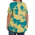 thumbnail image 4 of AherBiu Summer Tops for Women Plus Size Tie-Dye Short Sleeve Summer Casual Loose Tunic Top Tees Shirts Blouse, 4 of 6