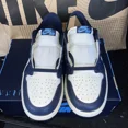 thumbnail image 3 of NEW N I-K-E A i r-Jor-dan 1 Low OG Obsidian Blue Sail Men's Size 8.5 NBY CZ0790-400, 3 of 6