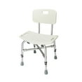 thumbnail image 3 of Kadyn Shower Stool Bath Chair, 6 Height Transfer Bench Stool with Back, Shower Bench for Elderly, Handicap, and Disabled, White, 3 of 13
