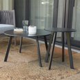 thumbnail image 6 of ZXNYH Patio Outdoor Coffee Table Set of 2 - Weather Resistant Outdoor Round End Table Modern Coffee Tables for Living Room Balcony Home Office (Black), 6 of 6