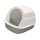 thumbnail image 5 of Caja de arena para gatos con tapa y capucha, suministros para mascotas, inodoro, arenero para gatos, arena para mascotas gris, 5 of 9
