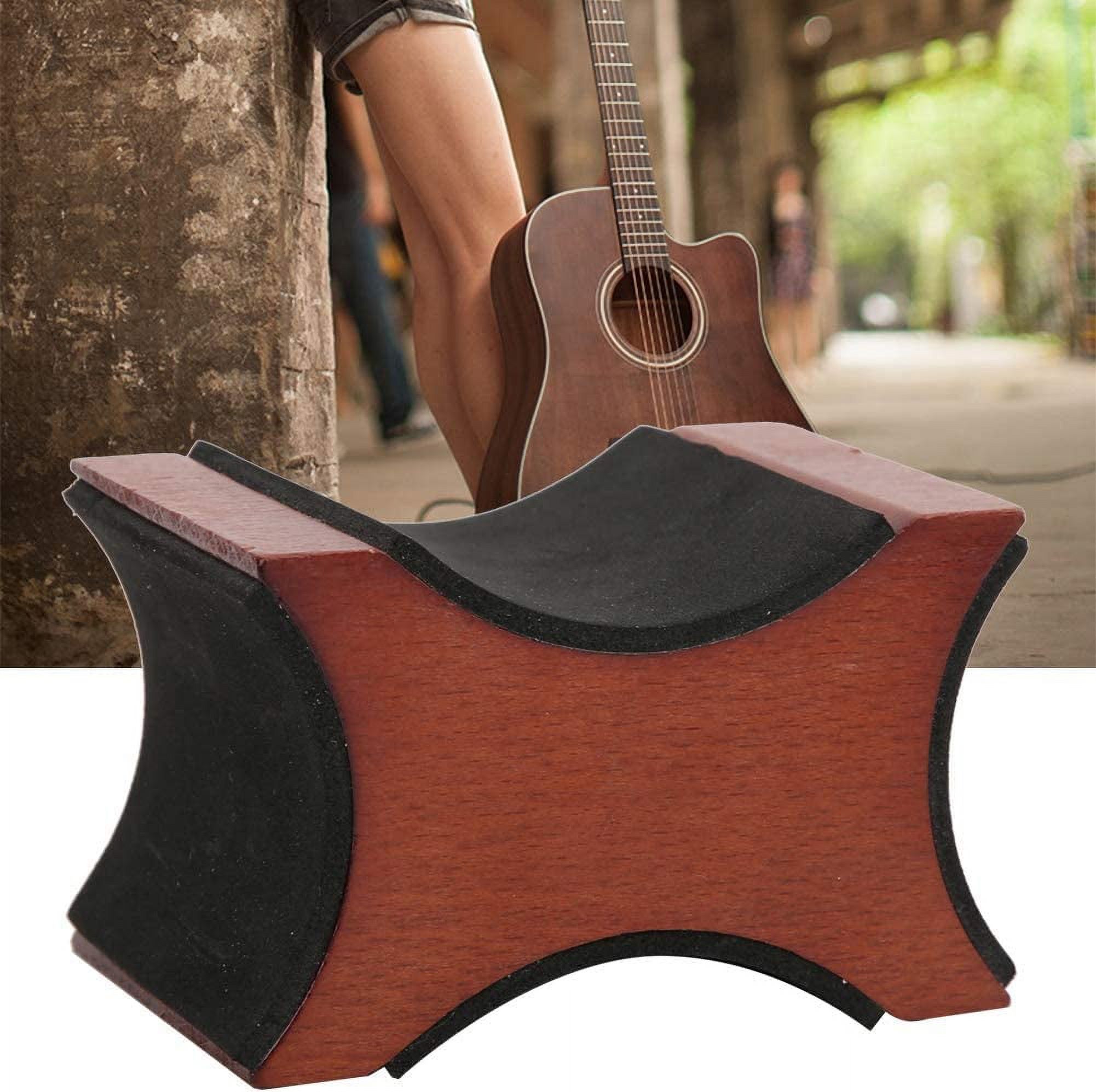 ABCISI Mahogany Neck Rest Support, Universal Desktop Stand Musical Instrument Repair Tool for Acoustic Electric Guitars Repair and Maintenance Support Pad