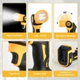 thumbnail image 6 of 20V Cordless Pivoting Work Light Flashlight, 500LM Bright LED, 90° Adjustable Head, Compatible with DeWalt 20V/18V Batteries (Tool Only), 6 of 7