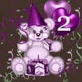 thumbnail image 3 of CafePress - BIRTHDAY AGE: 2 (Purple) Dark T Shirt - 100% Cotton T-Shirt, 3 of 4