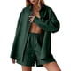 thumbnail image 1 of Traje pantalón corto de corte holgado para mujer: conjunto de poliéster para todas las estaciones, apto para complementar con sombrero, lavable a máquina., 1 of 5