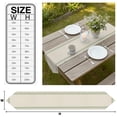 thumbnail image 2 of Green Grid Lines Table Runner Linen Burlap Table Runner 70 Inches Long Minimalist Stripes Linen Texture Beige Dresser Scarves for Kitchen Island Coffee Dining Room Party Wedding Holiday Decor 13"x70", 2 of 7