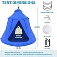 thumbnail image 3 of G TALECO GEAR Metal Swing Set with Play Tent Swing Chair, Outdoor Indoor Sensory Swings for Autism Kids and Adults, 330 lbs, Blue, 3 of 9