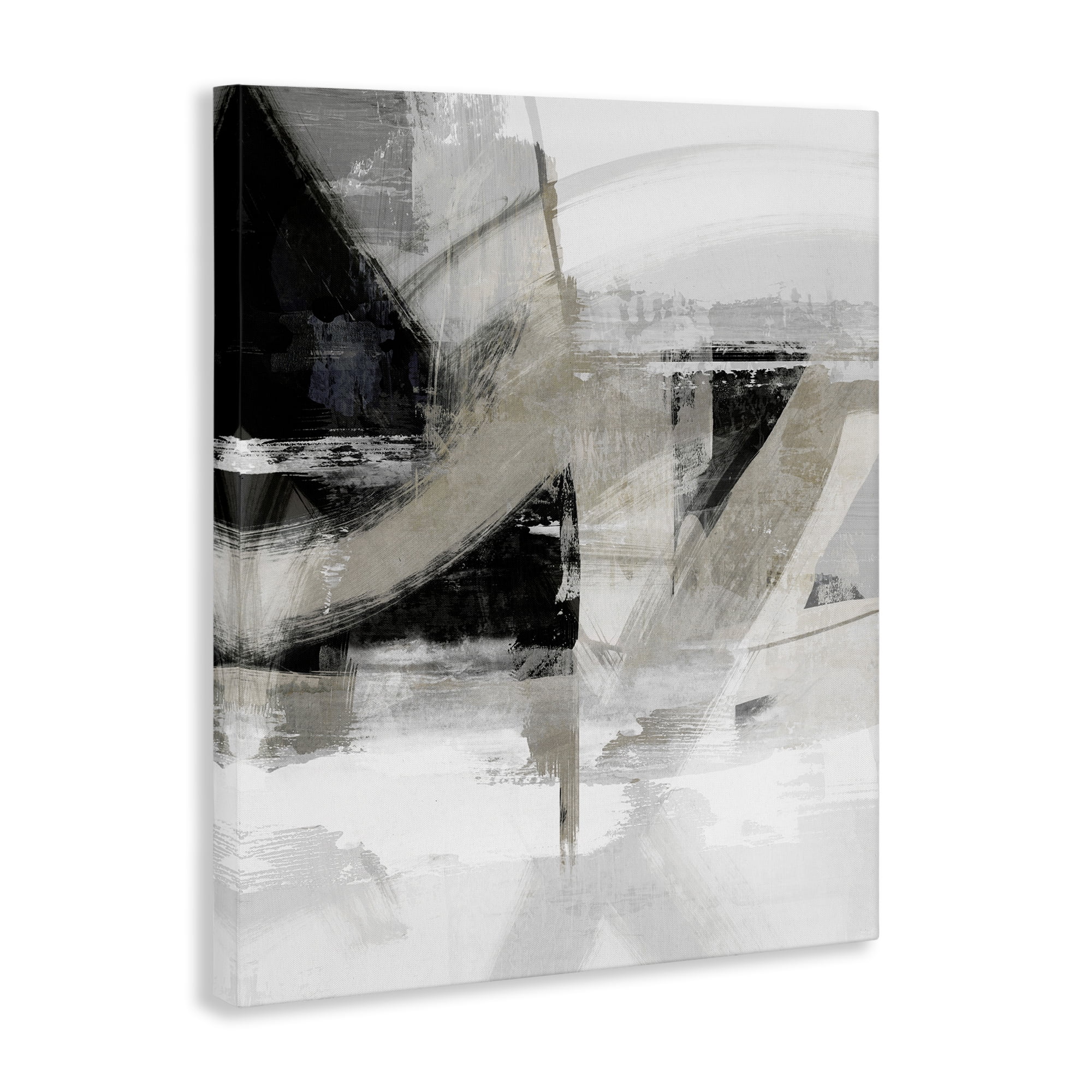 Stupell Industries Neutral Urban Complex Abstract Painting Gallery Wrapped Canvas Art Print Wall Art, 24 x 30