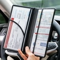 thumbnail image 5 of CANOPUS Car Registration and Insurance Holder, PU Leather Card Holder, Vehicle Glove Box Organizer for Auto, SUV, Truck, Black, 5 of 8