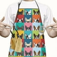thumbnail image 2 of Boston Terrier Apron-Garden Aprons for Women with Pockets-Cotton Linen Waterproof Kitchen Cooking Gardening Aprons Adjustable for Kitchen,Cooking,BBQ and Salon 33x27 Inch, 2 of 2