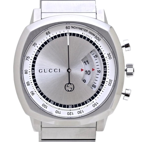Pre-Owned GUCCI Grip Chronograph YA157302 Watch 157.2 Stainless Steel Men's 130159