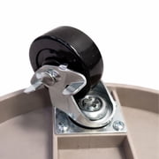 DeVault Enterprises 16-Inch Gray Mist Plant Dolly with Drainage Hole, Wheels & Heavy Duty Rolling Plant Caddy, 500 lb Capacity