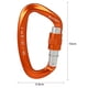 thumbnail image 2 of Mosquetón Al Aire Libre Mosquetón de bloqueo de seguridad en forma de D de 25KN Hebilla para escalada en roca al aire libre (naranja), 2 of 3