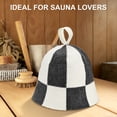 thumbnail image 4 of Uxcell 2-Pack Sauna Hat for Women and Men, Wool Sauna Cap Vaporarium Soft Durable Comfortable Breathable for Spa [White and Gray], 4 of 7