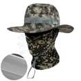 thumbnail image 4 of Boonie Hat Camuflage Ancho Ancha Balaclava Set Hombres para Al Aire Libre Tapa (ACU), 4 of 9