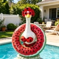 thumbnail image 6 of AuroraX 23 inch Porch Goose Outfits Porch Goose Hawaiian Bikini Outfit 23" 19" Summer Happy Birthday with Sunglasses Swimming Ring Porch Duck Clothing Outdoor Decor Porch Goose Accessories, 6 of 7