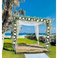 thumbnail image 2 of White flower wreath, 6.3 ft white rose wreath wedding belt flower, flower wall fund, hanging fake rose, 2 of 5
