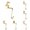 Gold1+Gold2+Gold3+Gold4+Gold5, variant on Christmas Stocking Holder Set of 5 Metal Hooks for Fireplace Mantel Shelf Staircases Xmas Tree Style Hanger for Stockings and Ornaments Holiday Party Decoration Reusable