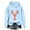 Light Blue, variant on Shadoumai Womens Lobster Hoodie Retro Graphic Print Sweatshirt Lightweight Long Sleeve Drawstring Pullover Hooded Sweater With Pockets