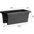 thumbnail image 5 of Root & Vessel Countryside Railing Planter, Black, 24", 5 of 5