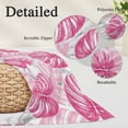 thumbnail image 3 of Pink Palm Leaf Body Pillow Covers, Tropical Vintage Grey Summer Plant Soft Breathable Throw Pillow Cases with Invisible Zipper, Decorative Pillowcase Pillows Protectors for Sofa Bed Couchair 20"x54", 3 of 9