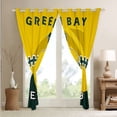 thumbnail image 4 of Football Curtains 38x45 inch, Football 30%-50% Blackout Curtains American Football Lovers Curtains Drapes Sports Ball Game Window Curtains 2 Panels for Living Room(Green Bay), 4 of 6